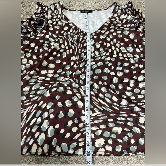 Eloquii Geo print Ruffle Blouse Sz 20 - Picture 7 of 8